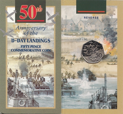 1994 BU 50p Coin - 50th Anniversary D-Day Landings Folder